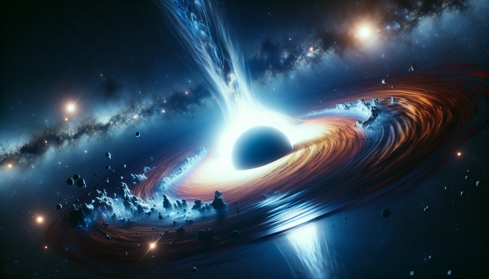 Svart hull lyser som 10 billioner soler